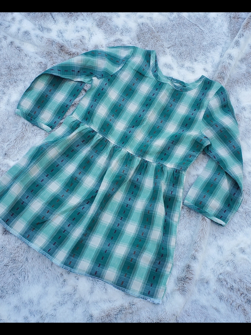 2T Wrangler Green & White Plaid Toddler Dress